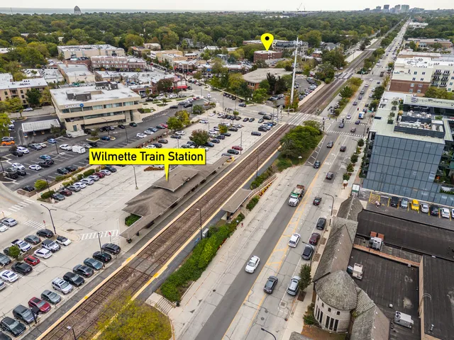 an aerial view of a city