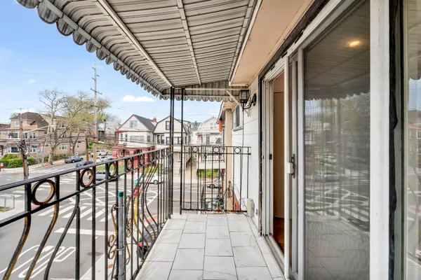 a view of a balcony