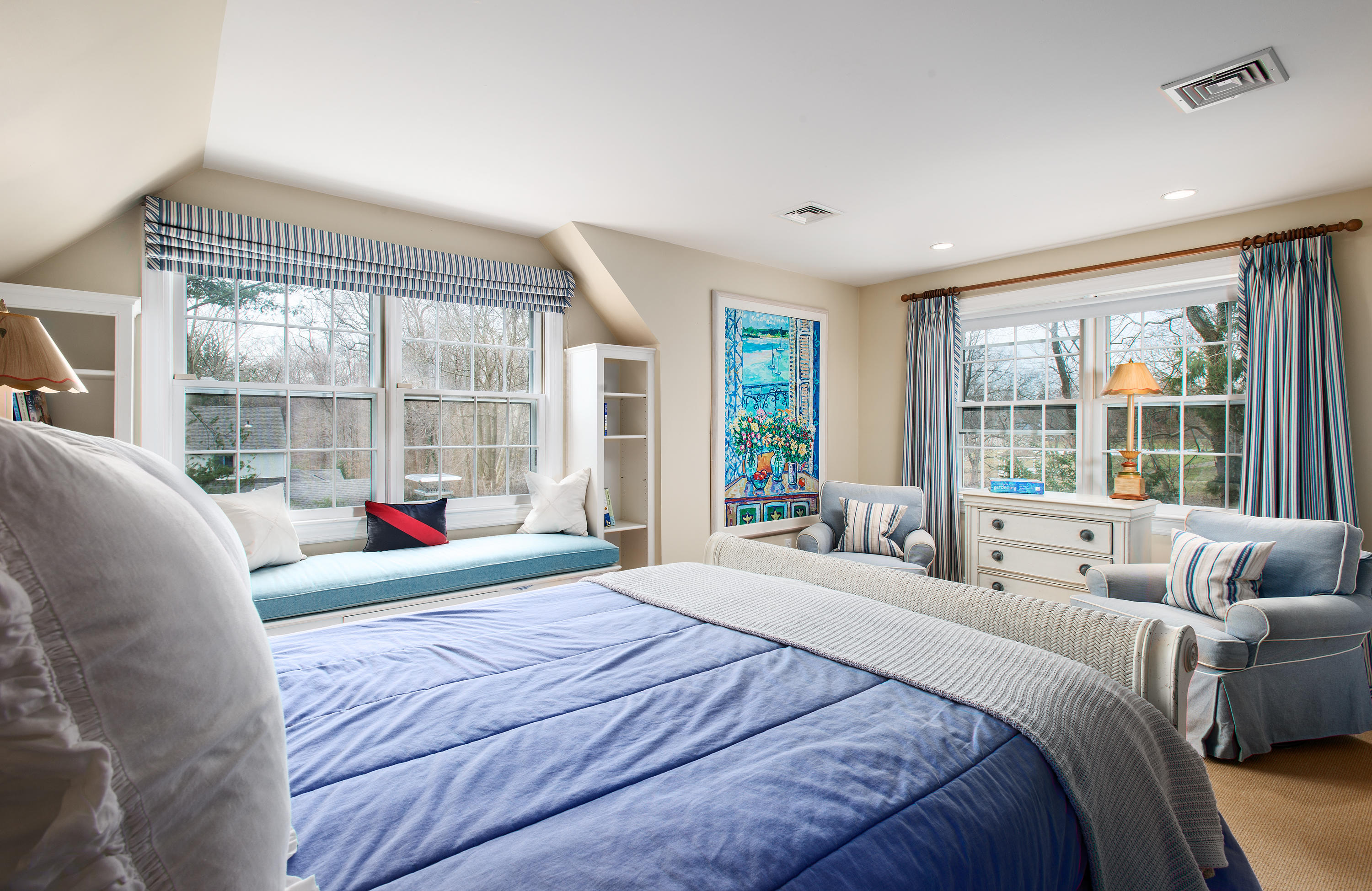 33 Birch Road Darien, CT 06820 - Photo 18 of 33 a bedroom with a bed and a large window