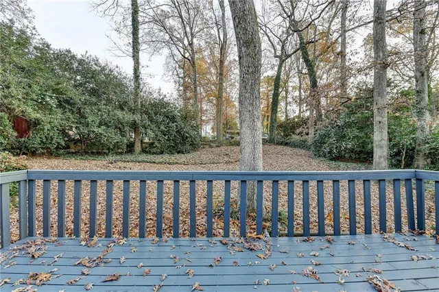 a view of backyard with green space