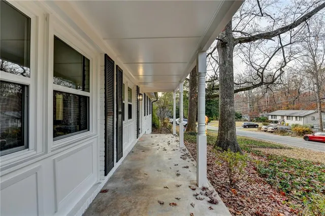 a view of a porch door