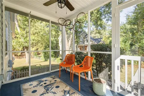 a outdoor space with furniture