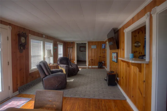 a living room with furniture and a couch