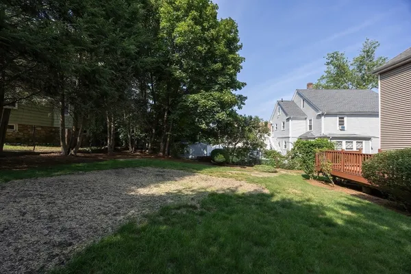 a view of a backyard with a garden