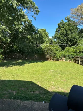 a view of an ocean from a yard
