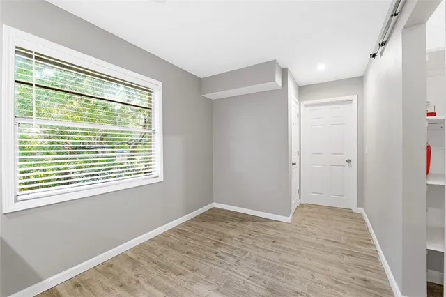 a table and chairs in a room