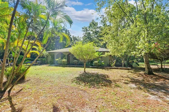 a house view with a yard