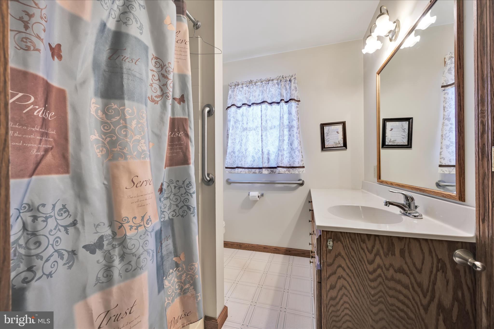 36 Host Road Womelsdorf, PA 19567 - Photo 29 of 78 a bathroom with a sink and a mirror