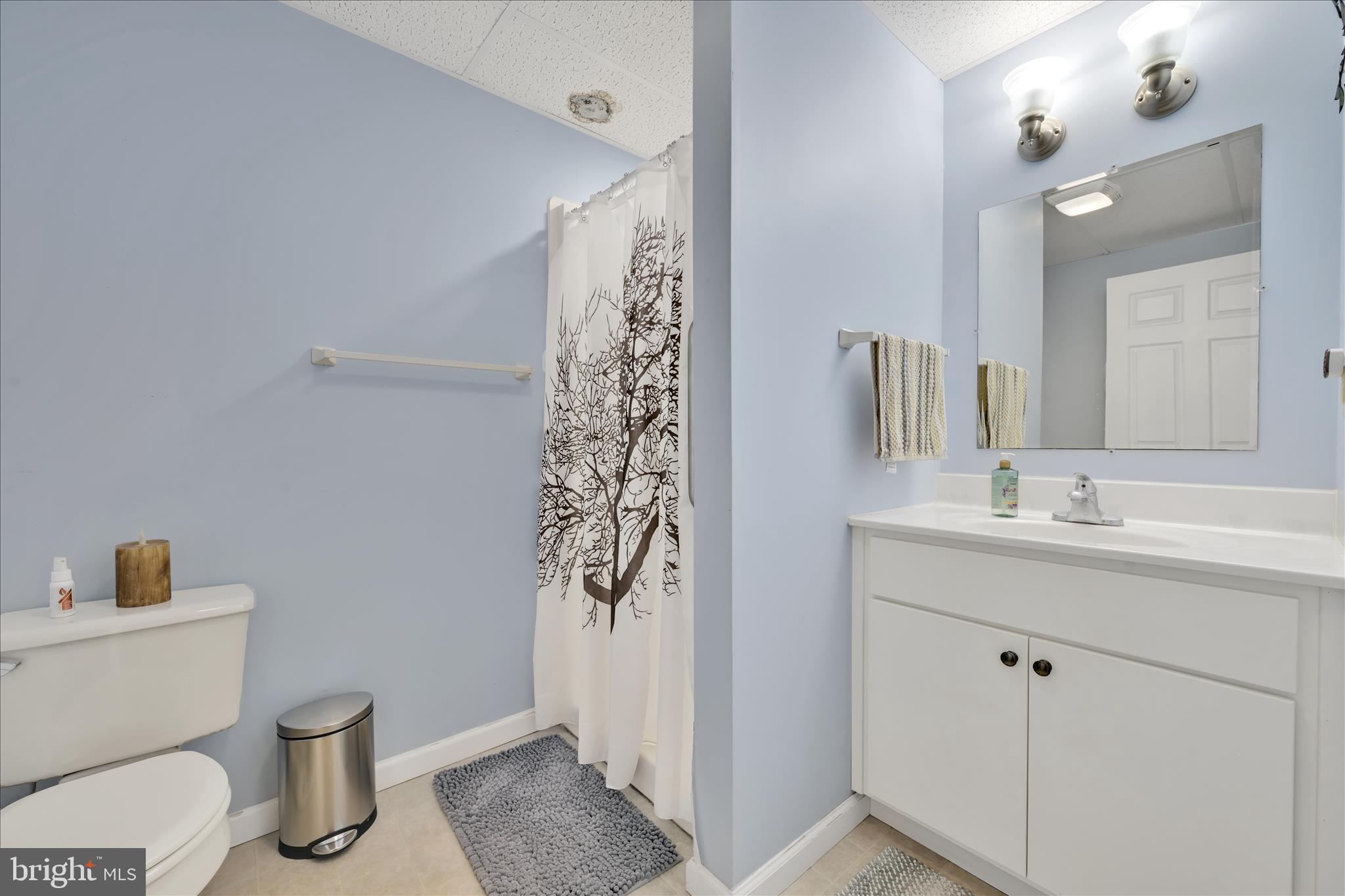 36 Host Road Womelsdorf, PA 19567 - Photo 43 of 78 a bathroom with a granite countertop sink a toilet and shower