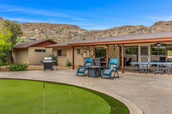 a view of a house with patio