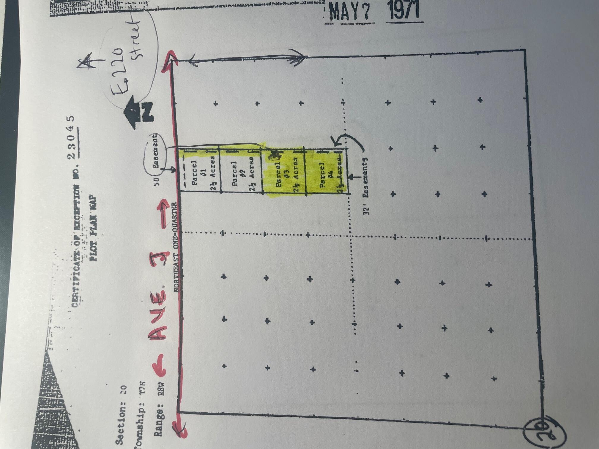 0 South 218th Street Lancaster, CA 93535 - Photo 11 of 12 Lancaster 5 easement map highlighted