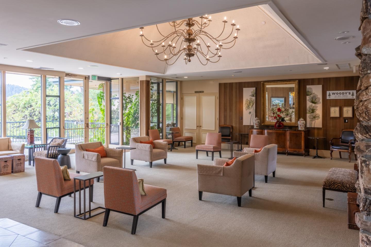 142 Del Mesa Carmel Carmel, CA 93923 - Photo 27 of 39 a living room with furniture and a large window