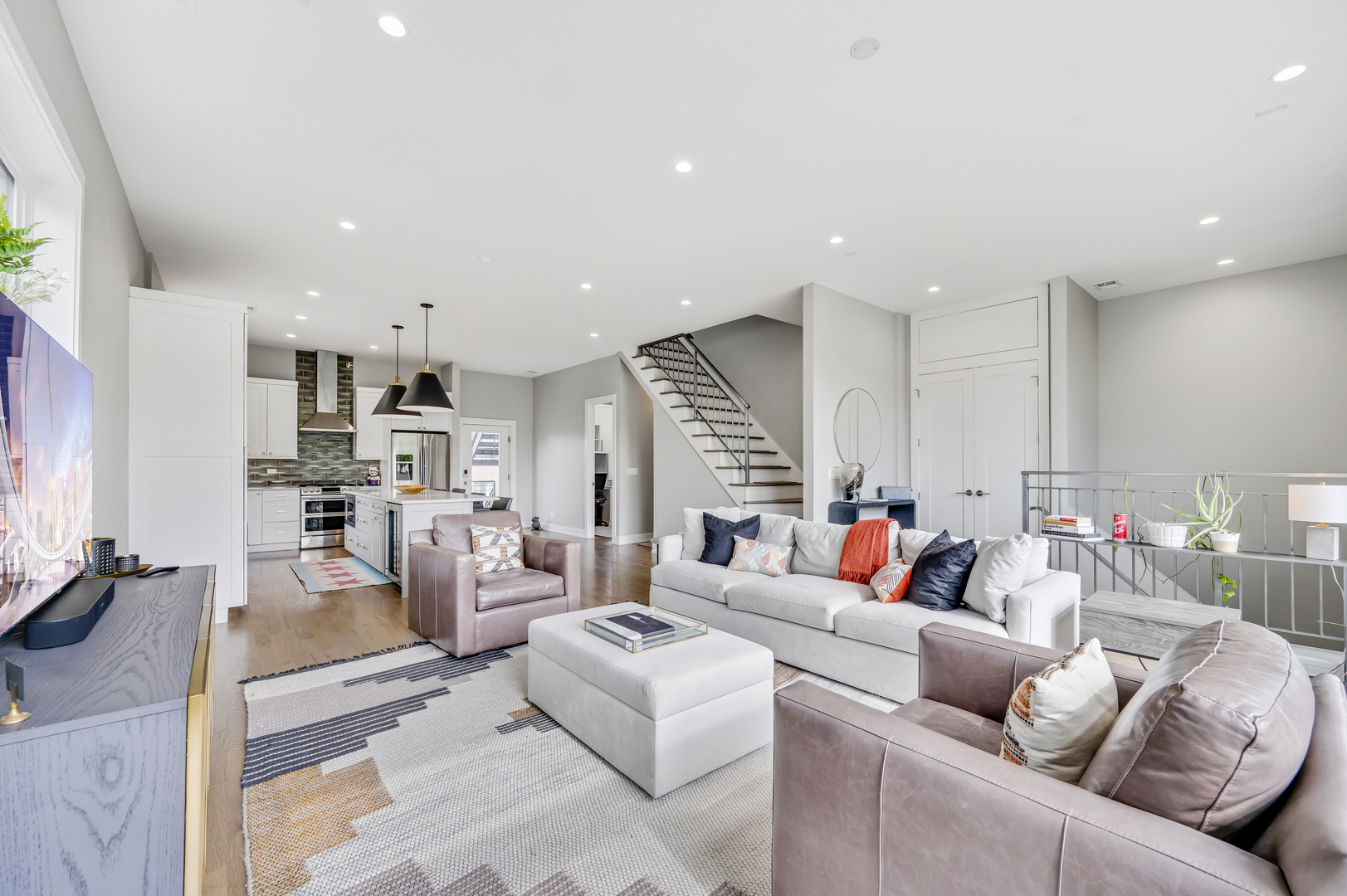 1310 North Cleveland Avenue, Unit 3 Chicago, IL 60610 - Photo 4 of 22 a living room with furniture kitchen view and a large window