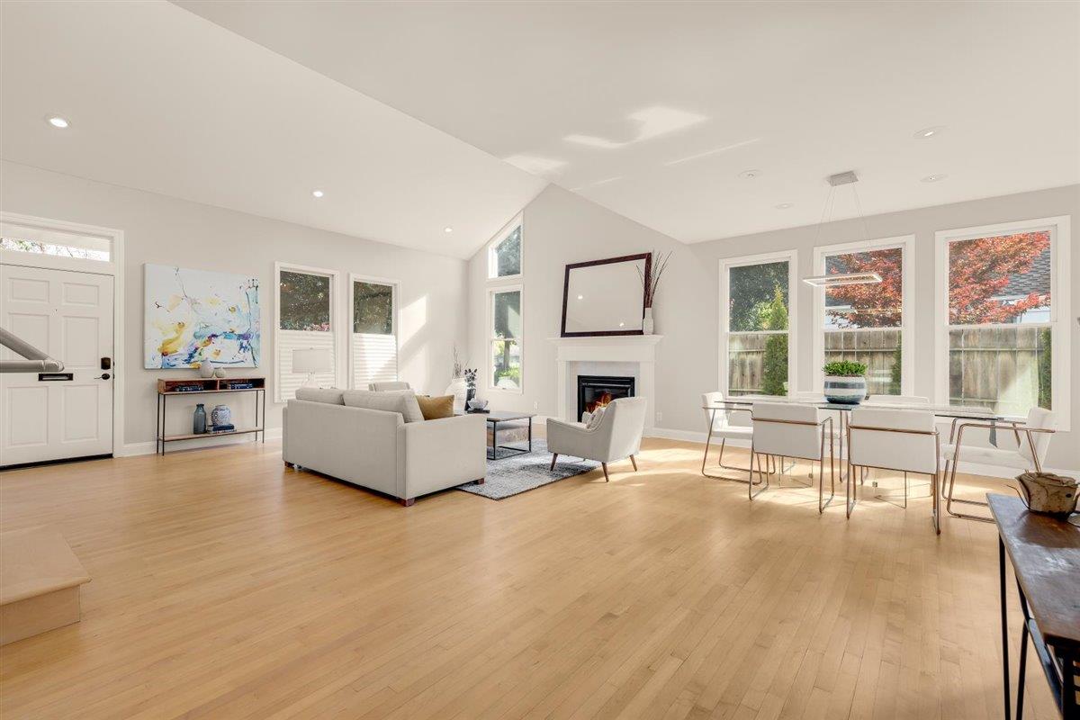 1825 West Middlefield Road Mountain View, CA 94043 - Photo 3 of 42 a living room with furniture and a fireplace