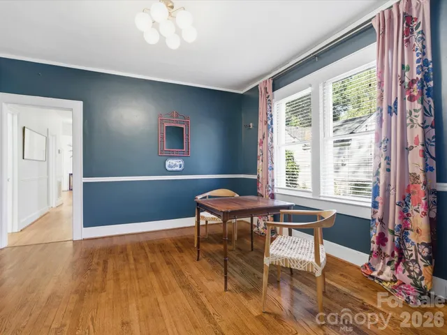 a workspace with wooden floor