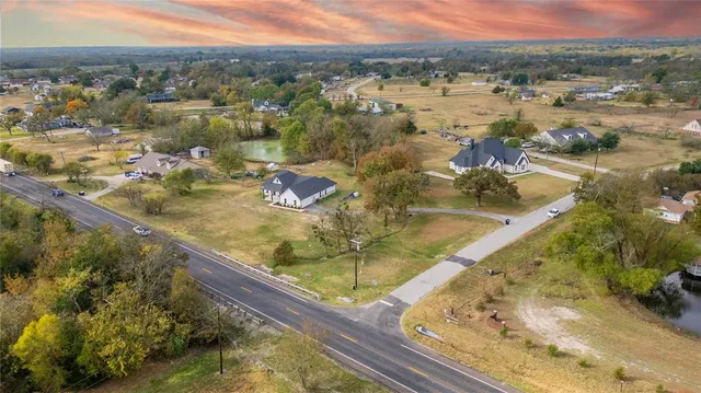 a view of a lake from a city