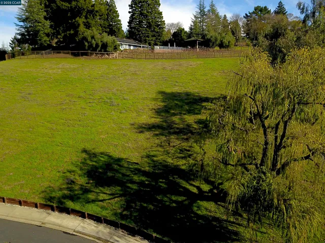 a view of an ocean from a yard
