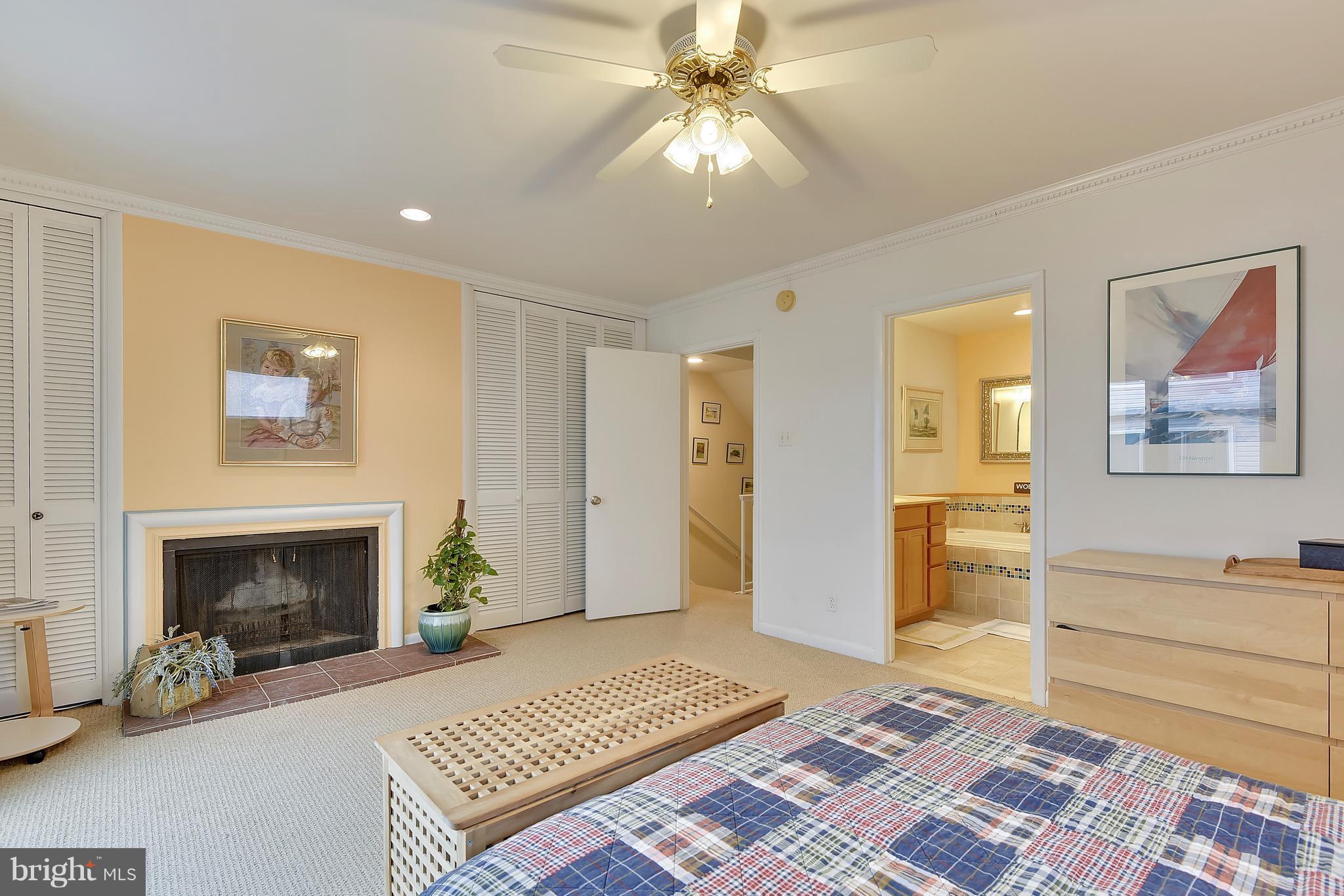 309 Fourth Street Annapolis, MD 21403 - Photo 11 of 30 a bedroom with furniture and a fireplace