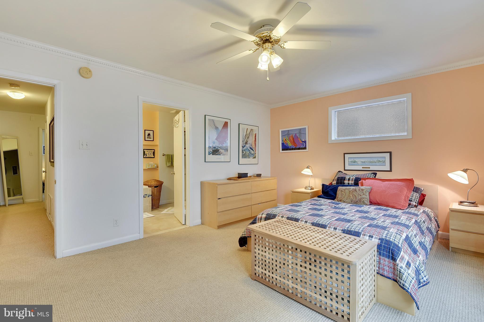 309 Fourth Street Annapolis, MD 21403 - Photo 10 of 30 a bedroom with a bed and a chandelier