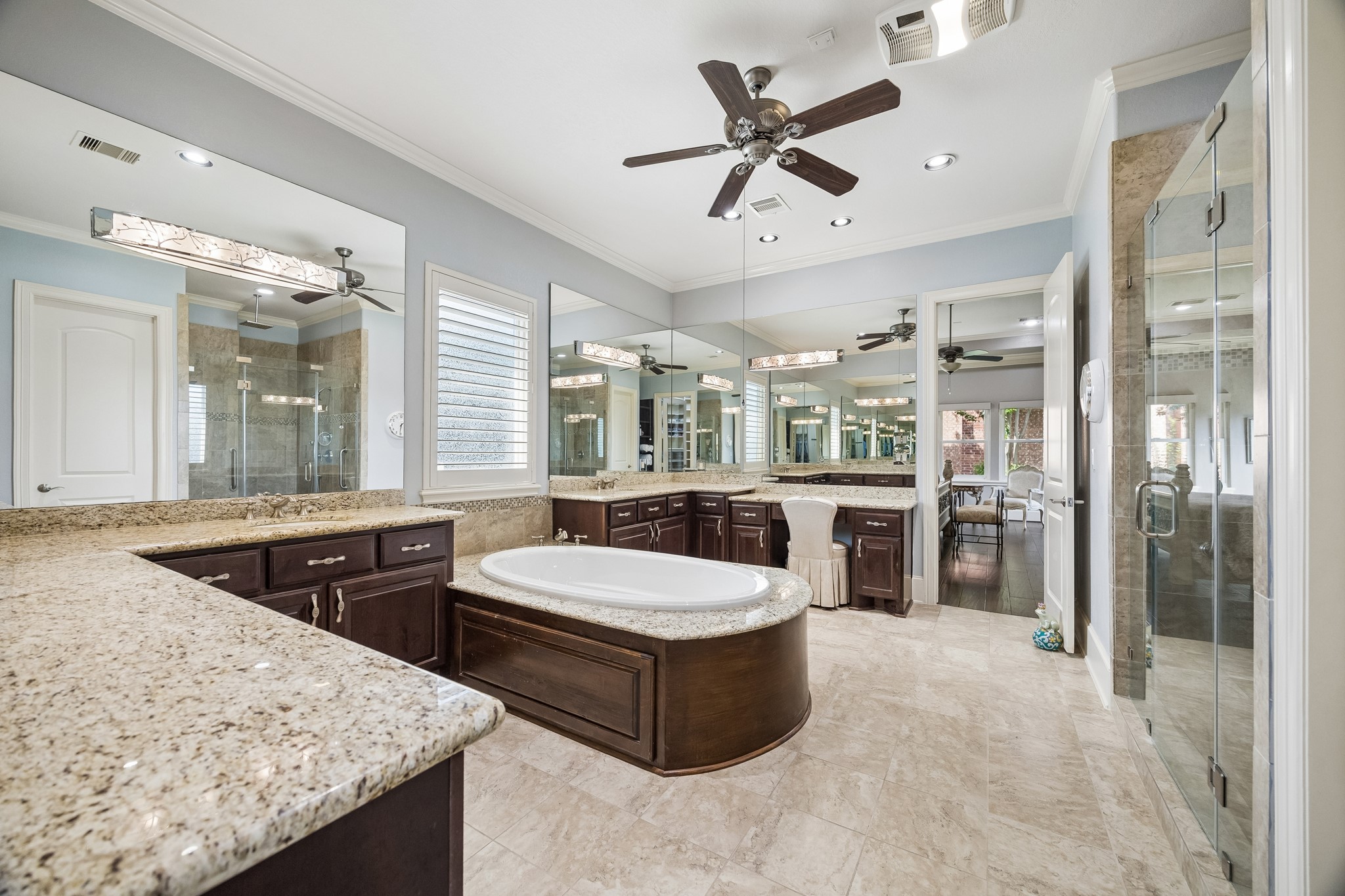3914 Louvre Lane Houston, TX 77082 - Photo 21 of 31 a large living room with stainless steel appliances kitchen island granite countertop furniture and a kitchen view