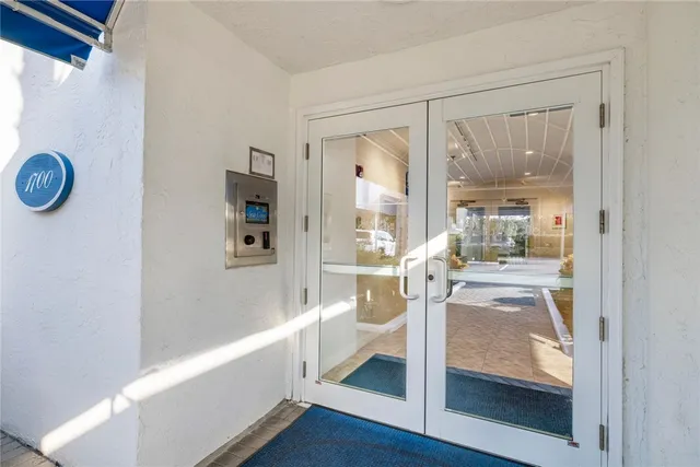 a view of a balcony with an outdoor space