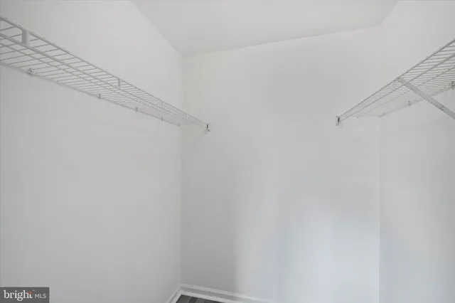 a view of small space with racks on the wall