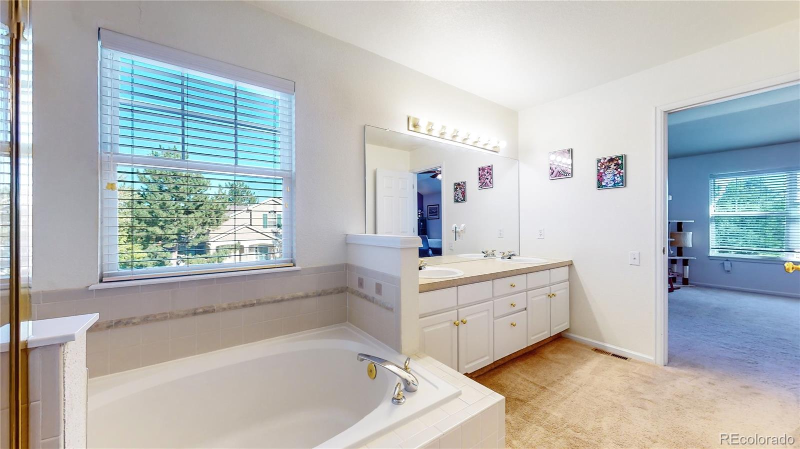 10105 North Grove Loop, Unit A Westminster, CO 80031 - Photo 24 of 40 a spacious bathroom with a tub sink and mirror