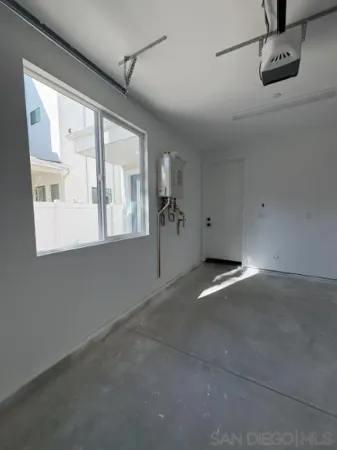 a bathroom with a sink vanity and a mirror