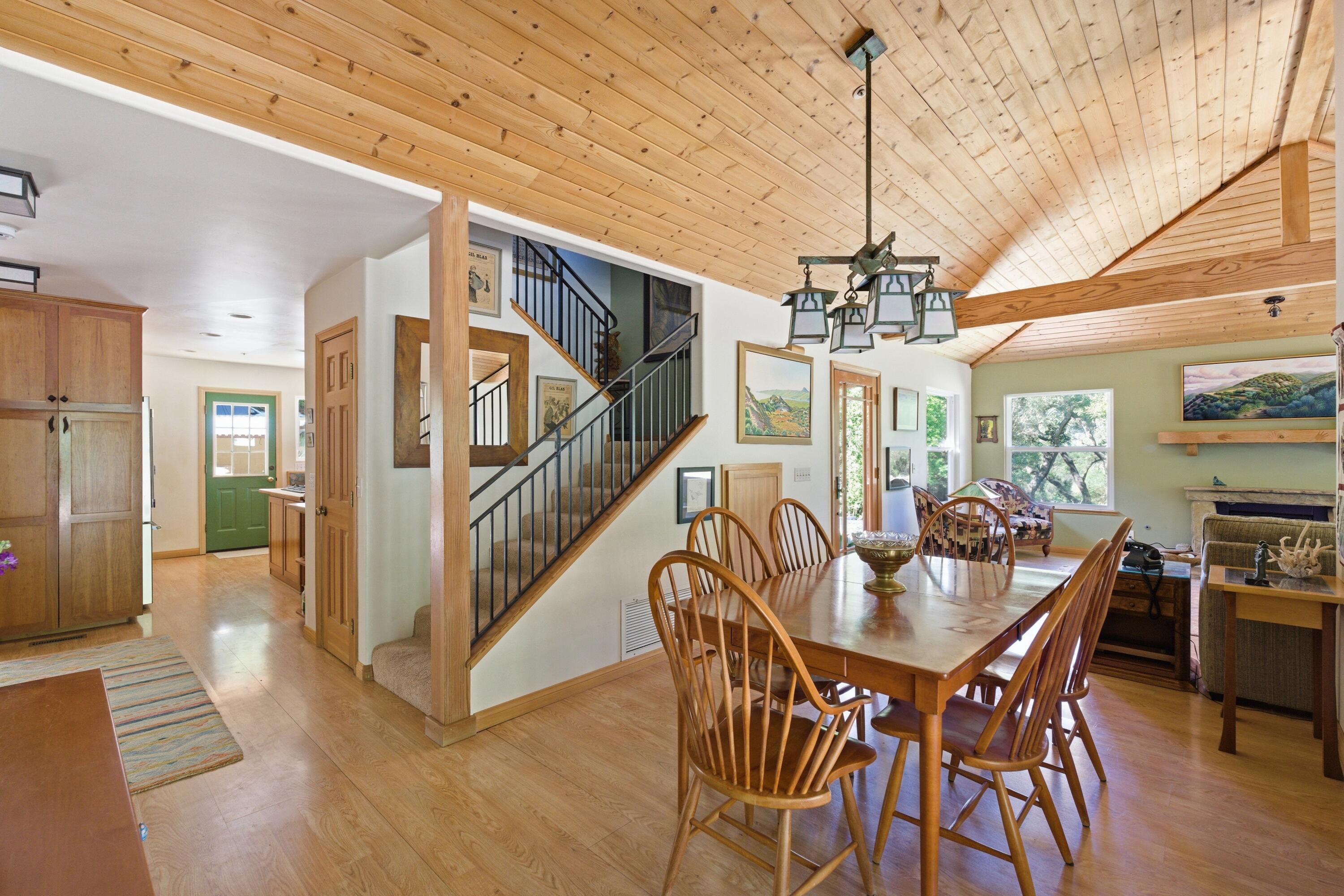 1743 San Marcos Pass Road Santa Barbara, CA 93105 - Photo 9 of 56 Dining Room with Stairs-Kitchen