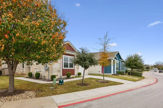 a front view of a house with entertaining space