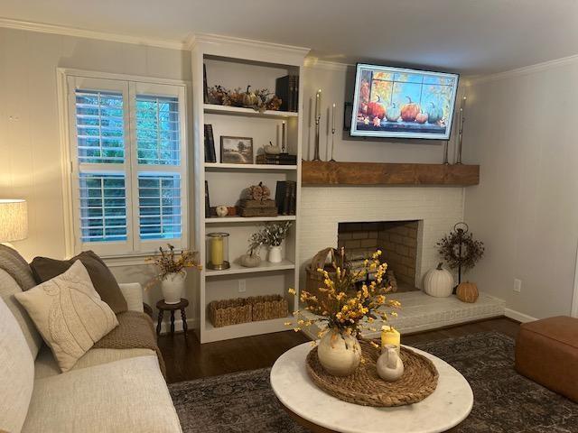 4067 Mason Creek Road Winston, GA 30187 - Photo 15 of 48 a living room with furniture and a fireplace