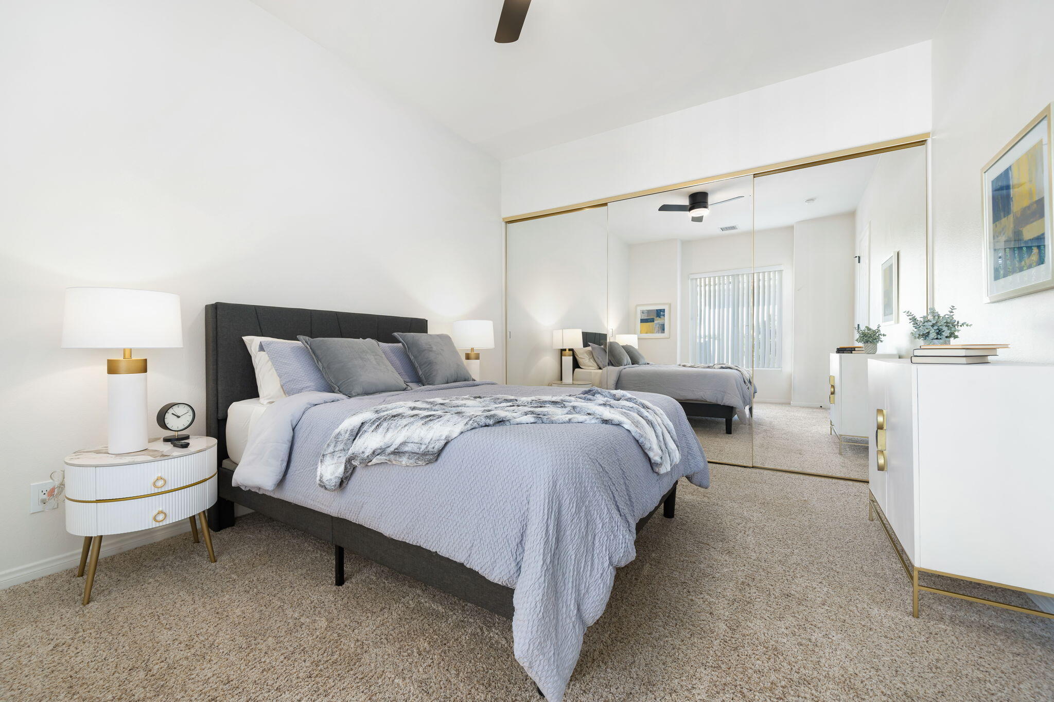 1 Waterloo Court Rancho Mirage, CA 92270 - Photo 43 of 54 a spacious bedroom with a bed and window