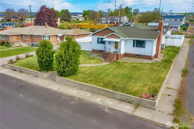 an aerial view of a city