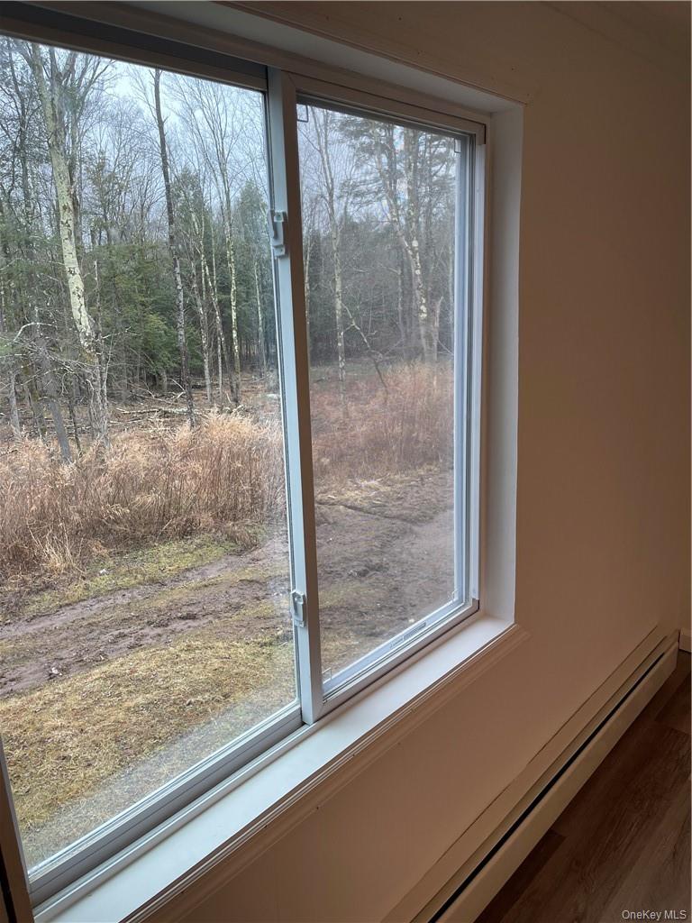 4927 State Rte 55 Swan Lake, NY 12783 - Photo 4 of 13 a view of a room that has a large window and a bed