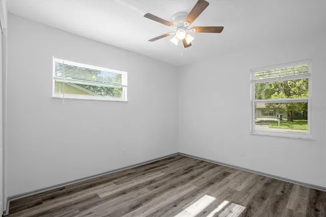 an empty room with a window