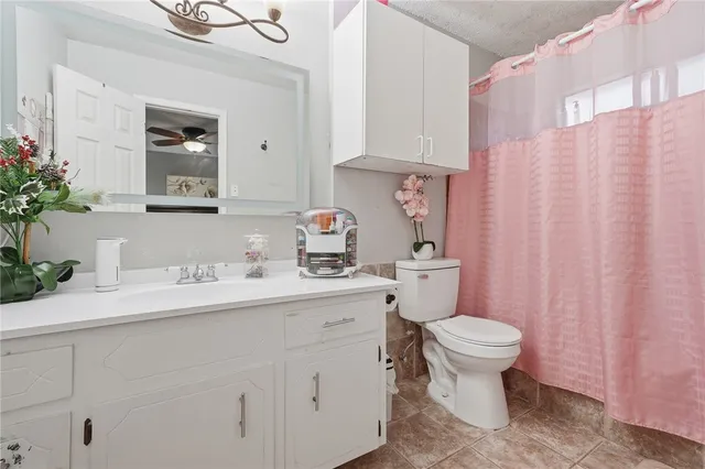 a bathroom with a sink toilet and vanity