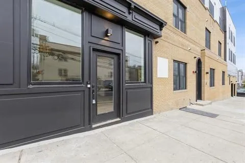 a front view of a building