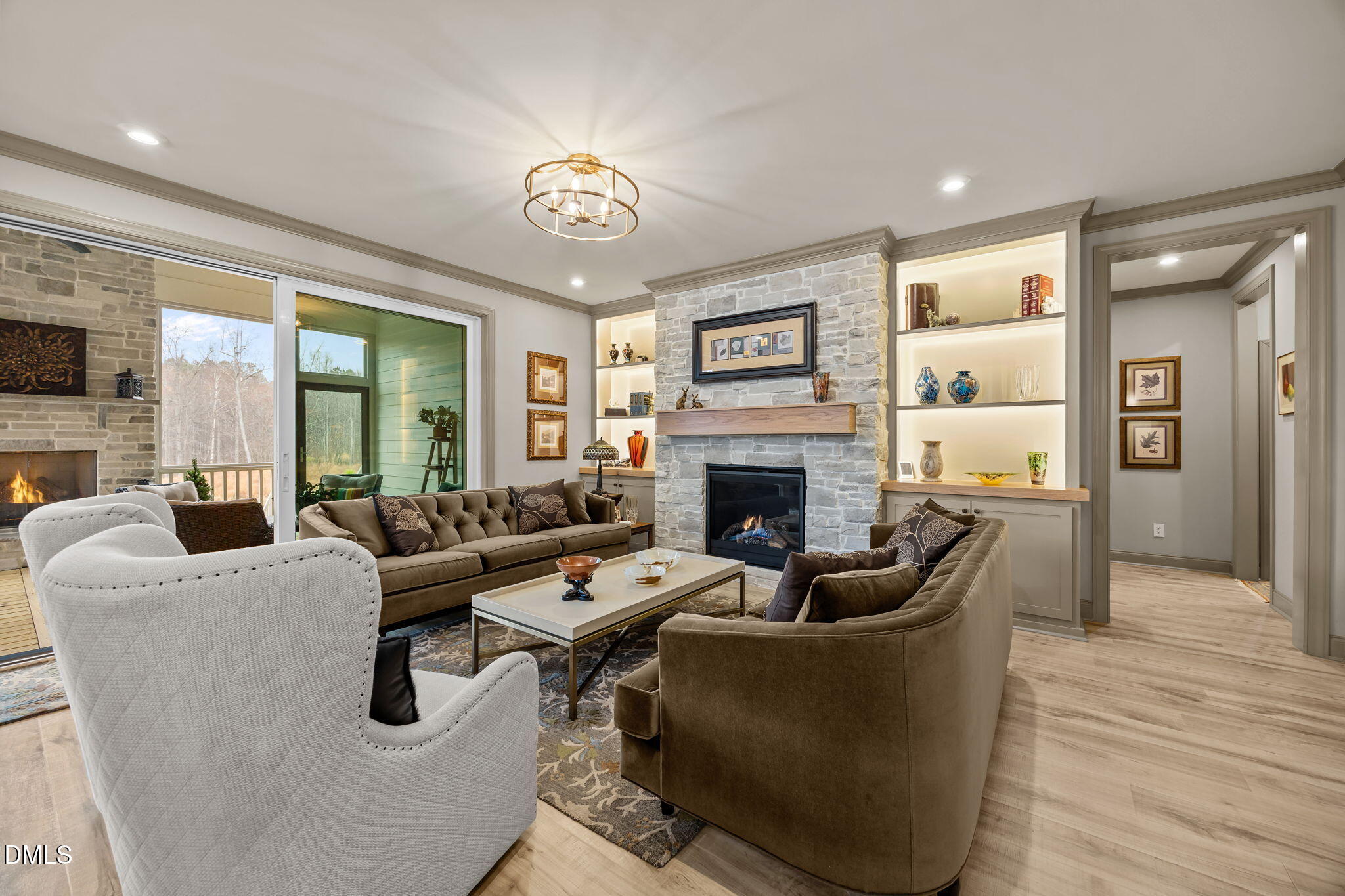 1748 Deacon Fls Way Wendell, NC 27591 - Photo 21 of 51 a living room with furniture and a fireplace