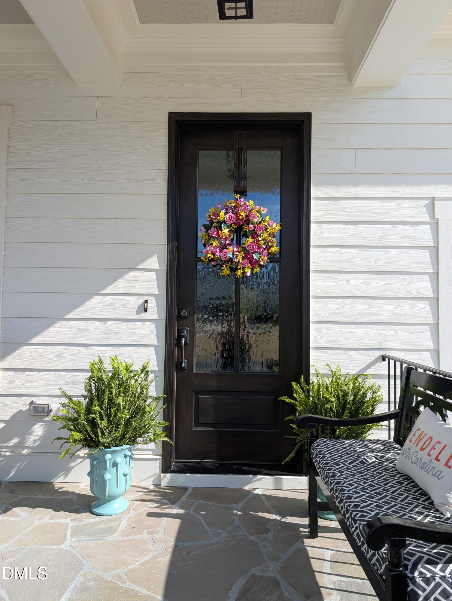 1748 Deacon Fls Way Wendell, NC 27591 - Photo 7 of 51 Mahogeny front door with flemished glass