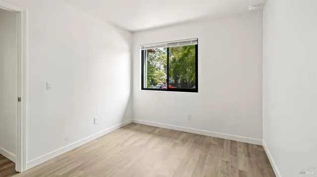 an empty room with a window