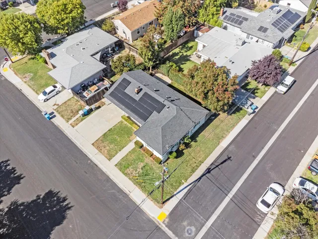 a aerial view of a house
