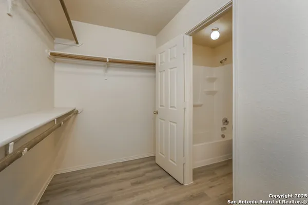 a view of a walk in closet