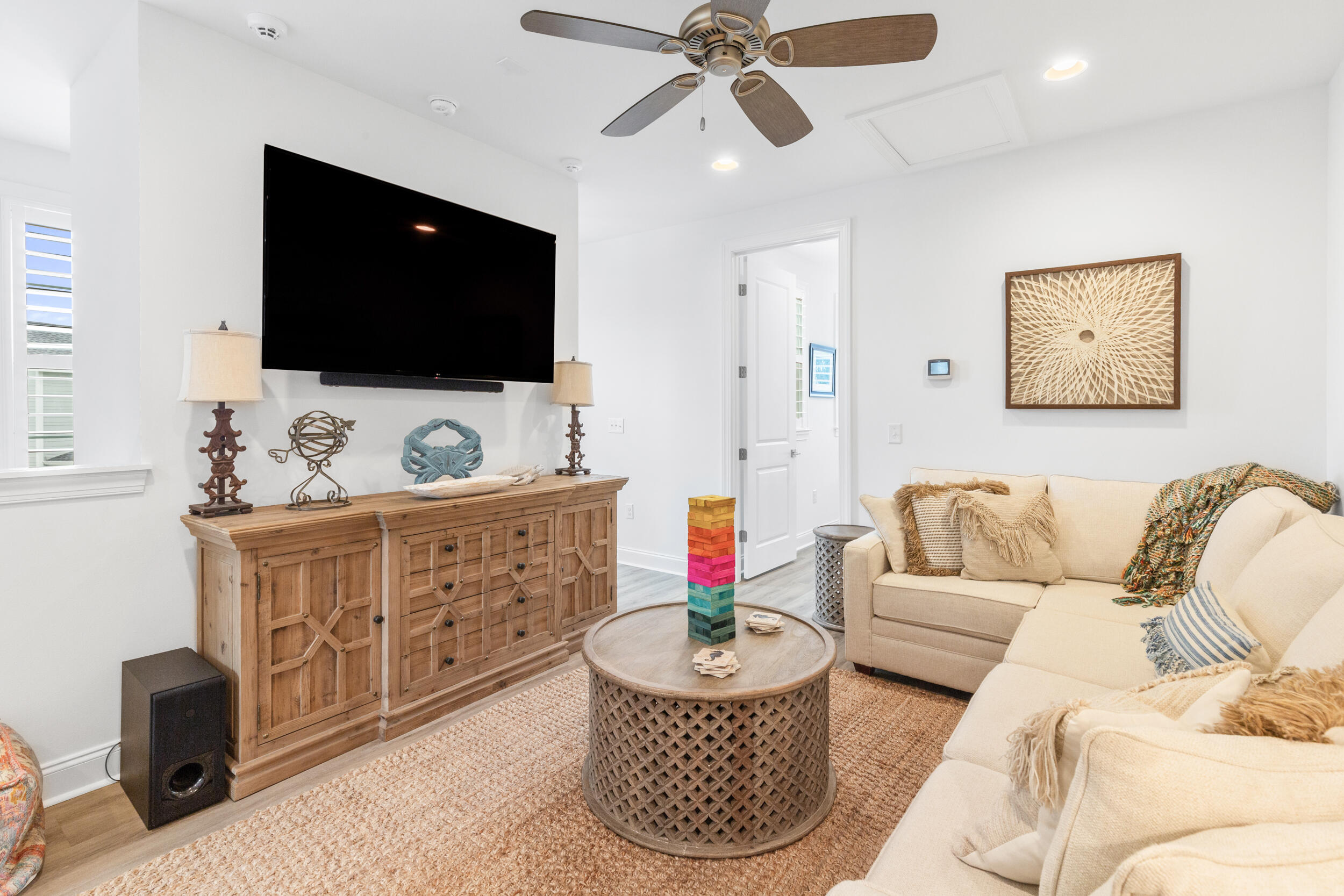 229 Windrow Way Inlet Beach Inlet Beach, FL 32461 - Photo 17 of 43 a living room with furniture and a flat screen tv