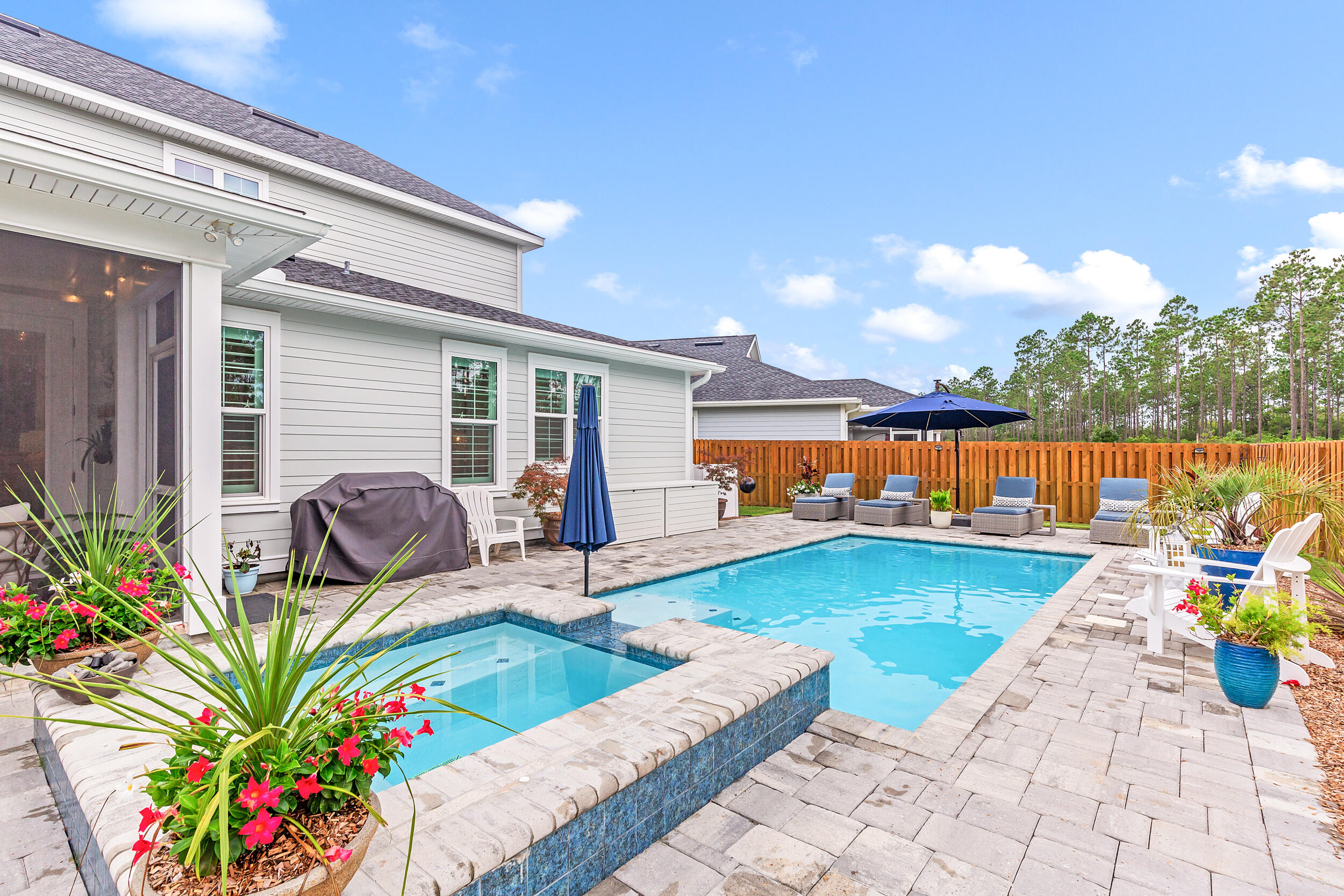 229 Windrow Way Inlet Beach Inlet Beach, FL 32461 - Photo 29 of 43 a view of a house with swimming pool and furniture