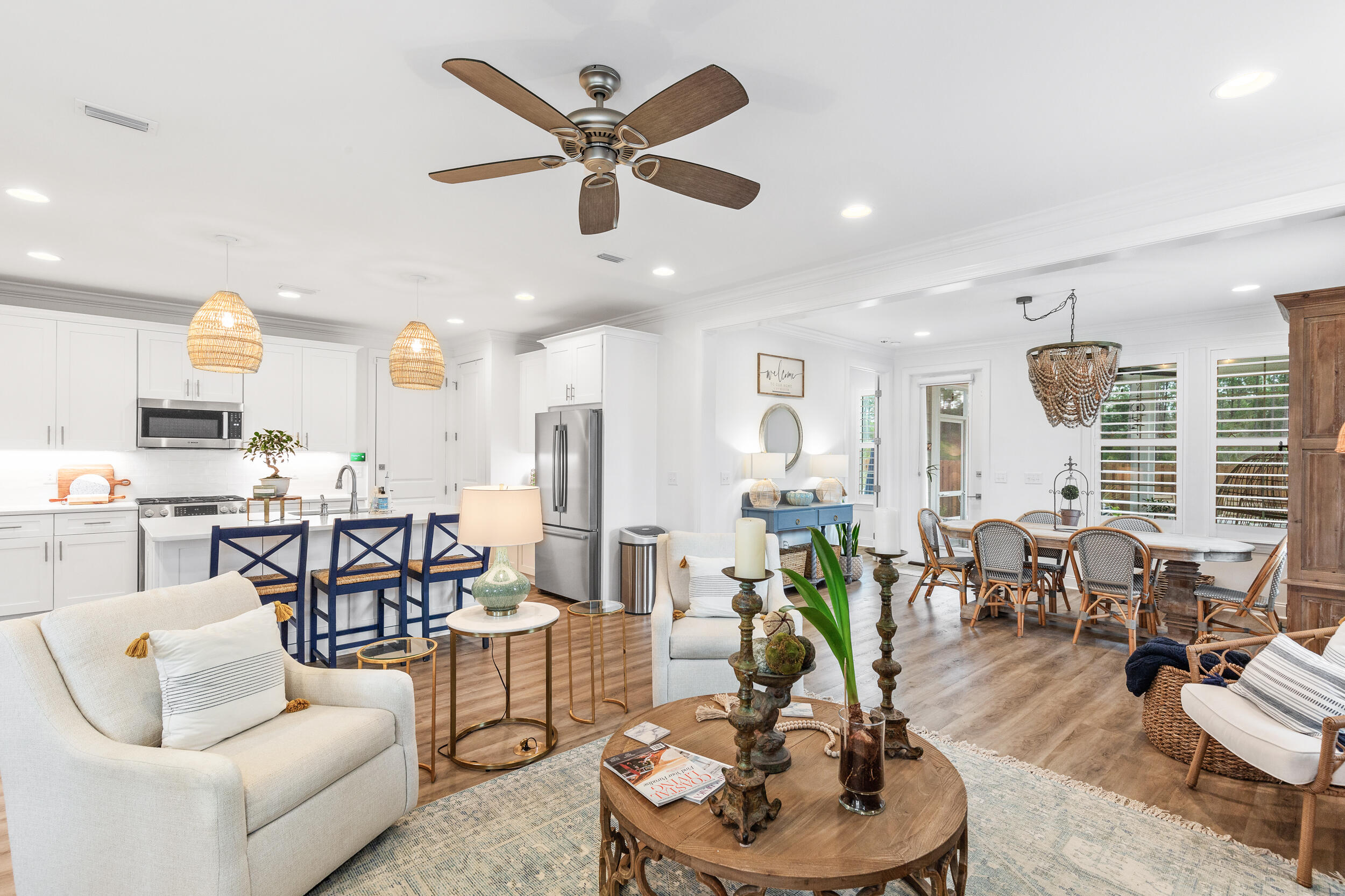 229 Windrow Way Inlet Beach Inlet Beach, FL 32461 - Photo 4 of 43 a living room with furniture kitchen and a chandelier