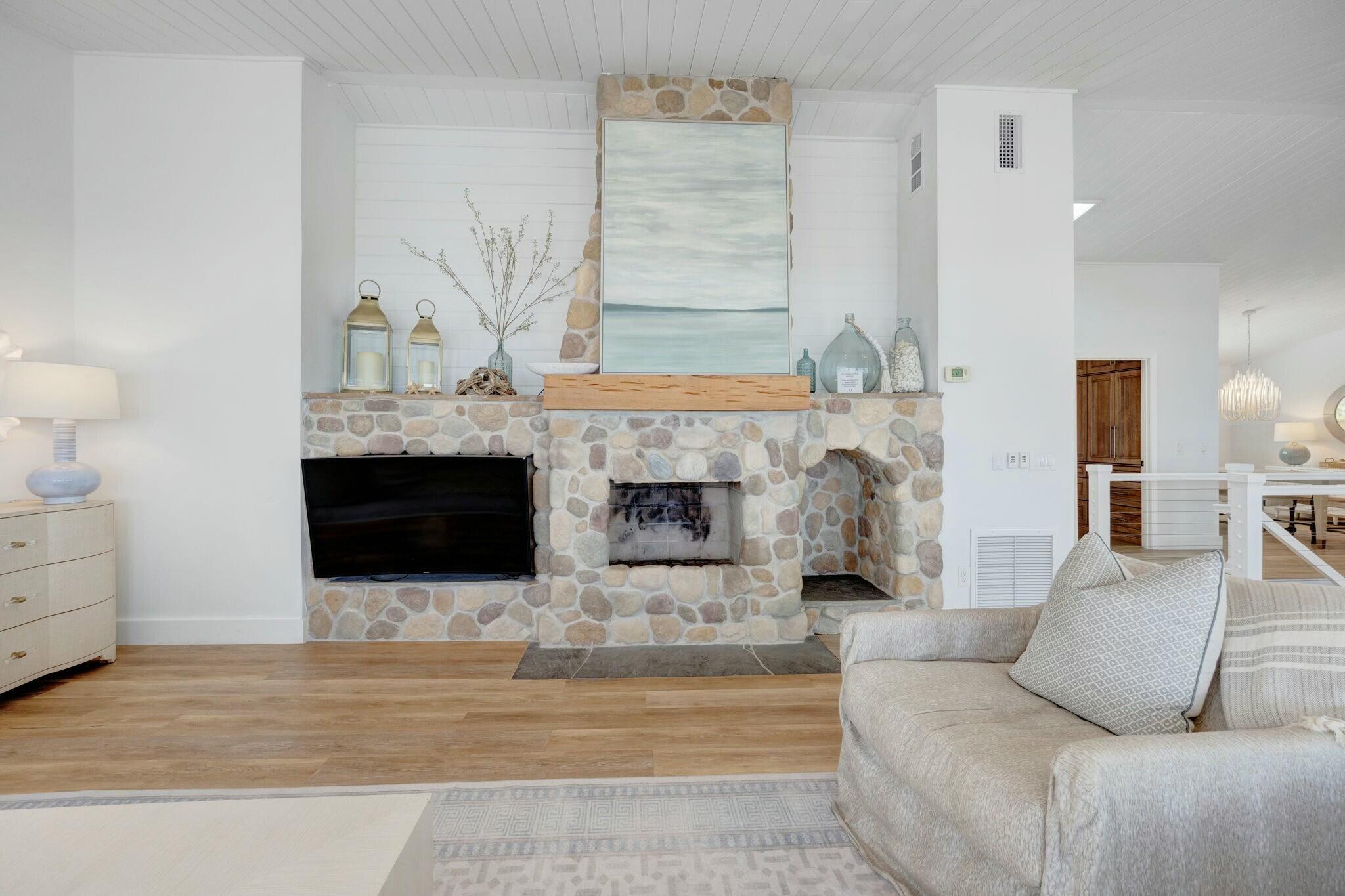 239 Pelican Circle Inlet Beach, FL 32461 - Photo 58 of 80 a living room with furniture and a fireplace