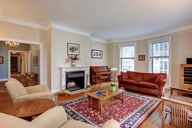 6 East Scott Street, Unit 6 Chicago, IL 60610 - Photo 3 of 25 a living room with furniture and a fireplace