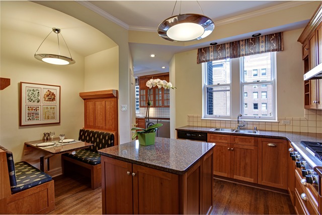 6 East Scott Street, Unit 6 Chicago, IL 60610 - Photo 9 of 25 a kitchen with a counter space a sink stainless steel appliances and cabinets
