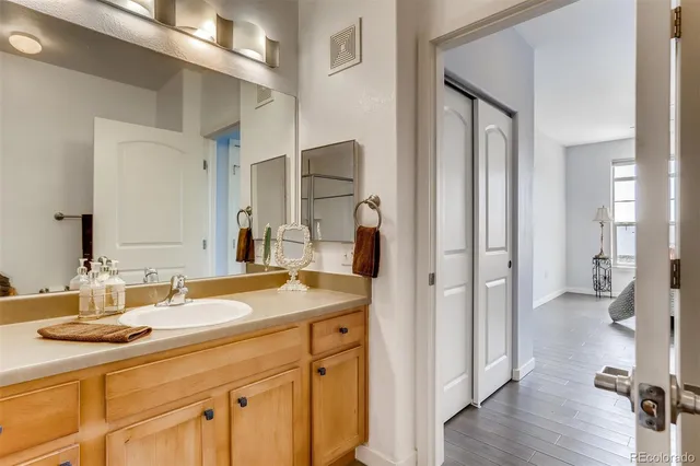 a close view of a utility room with dryer and washer