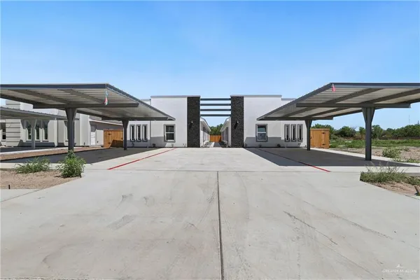 front view of a house with a street view